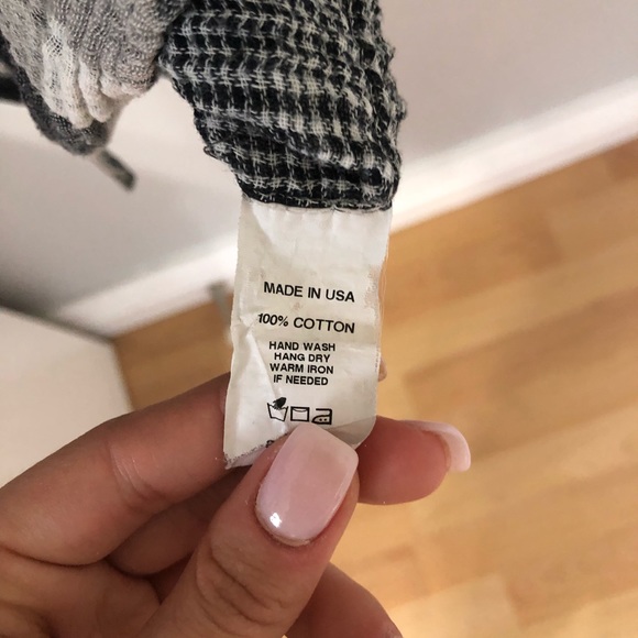 Rails Grey Plaid Flannel Button Down Size Small - Picture 3 of 4